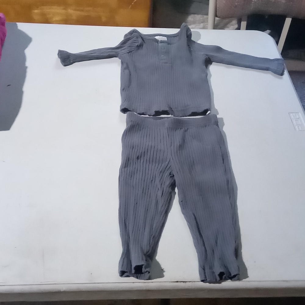 This is a two-piece baby sleeping outfit 9 months